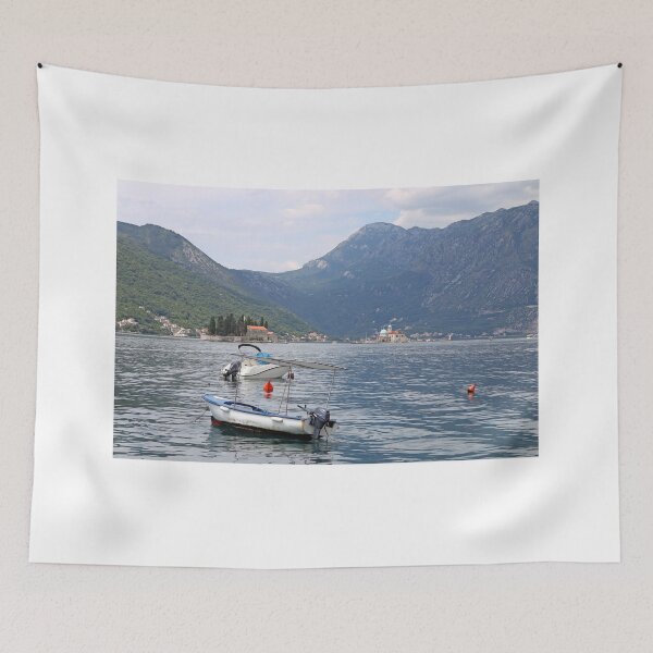 Item preview, Saint George and Our Lady of the Rocks monastery Perast Bay of Kotor Montenegro designed and sold by goceris.