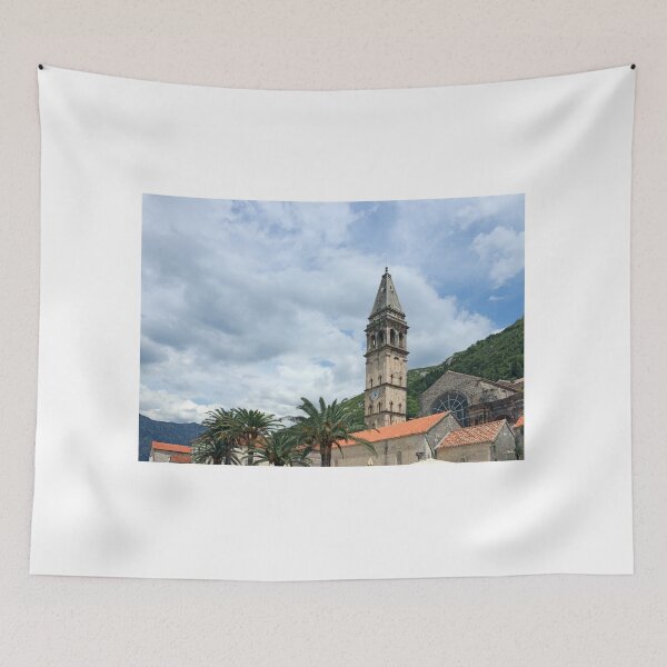 Item preview, Saint Nicholas church tower Perast town Montenegro designed and sold by goceris.