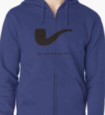 Ceci n'est pas une pipe. Zipped Hoodie