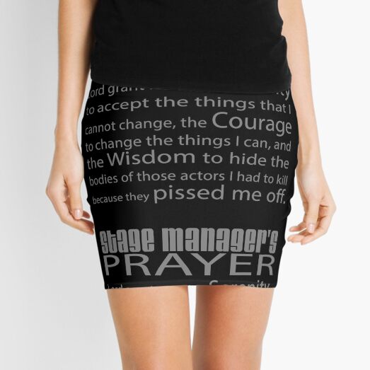 Stage Managers Prayer Mini Skirt