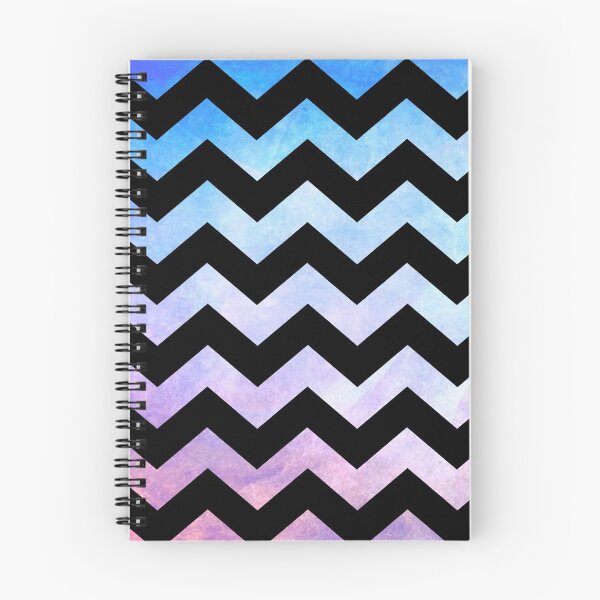 Item preview, Black chevron blue to purple gradient watercolor designed and sold by nthdesign.