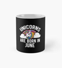 Unicorns Are Born In June Shirt Birthday Month Gift Tee Tasse (Standard)