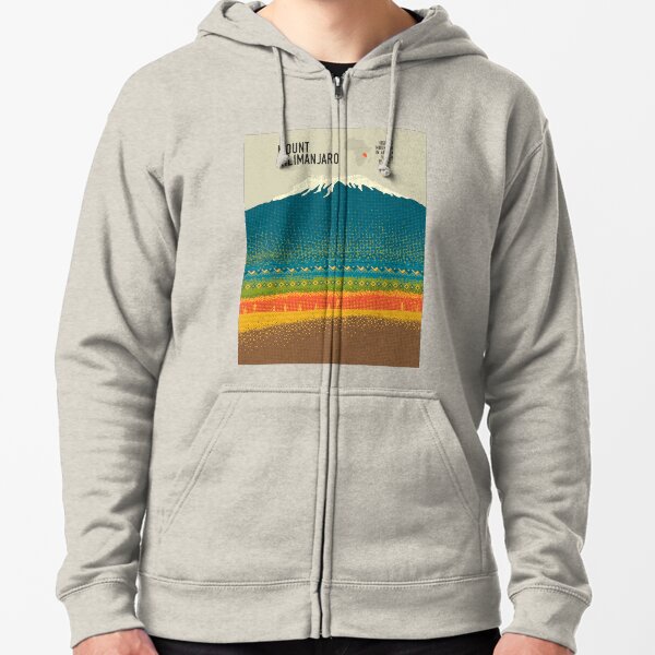 Mount Kilimanjaro Zipped Hoodie