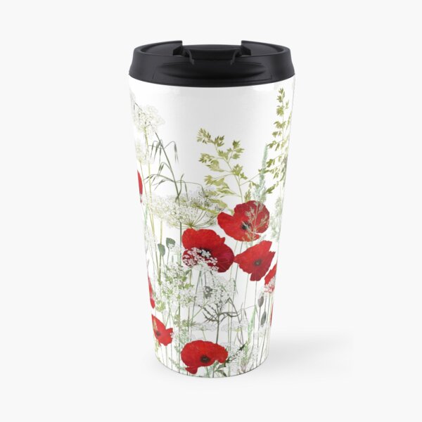 Poppy Field Travel Coffee Mug