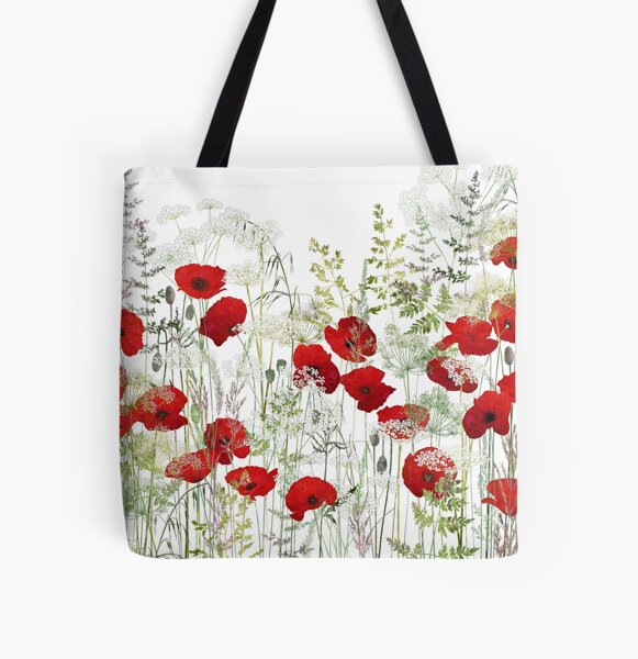 Poppy Field All Over Print Tote Bag