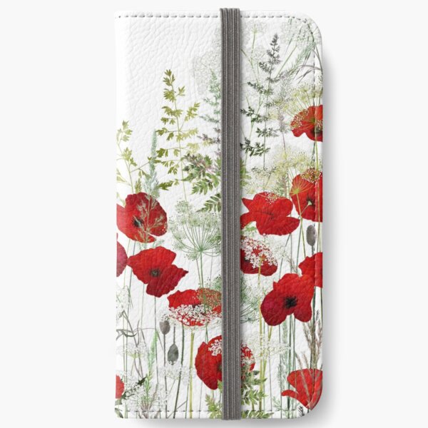 Poppy Field iPhone Wallet