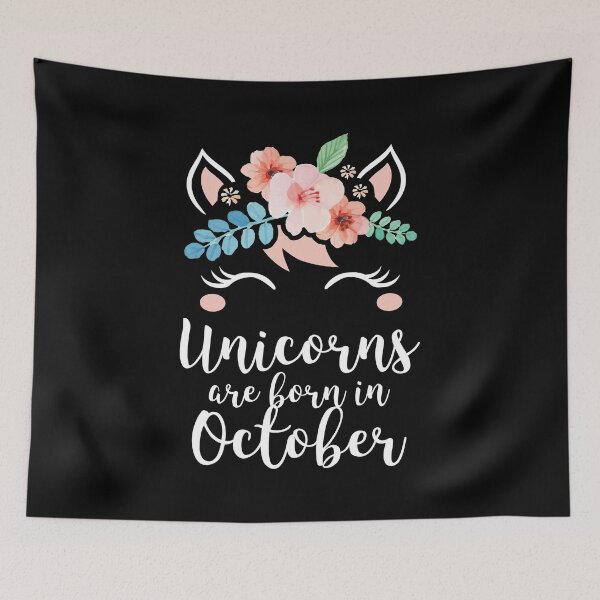 Item preview, Unicorns Are Born In October Shirt Birthday Month Gift Tee designed and sold by haselshirt.