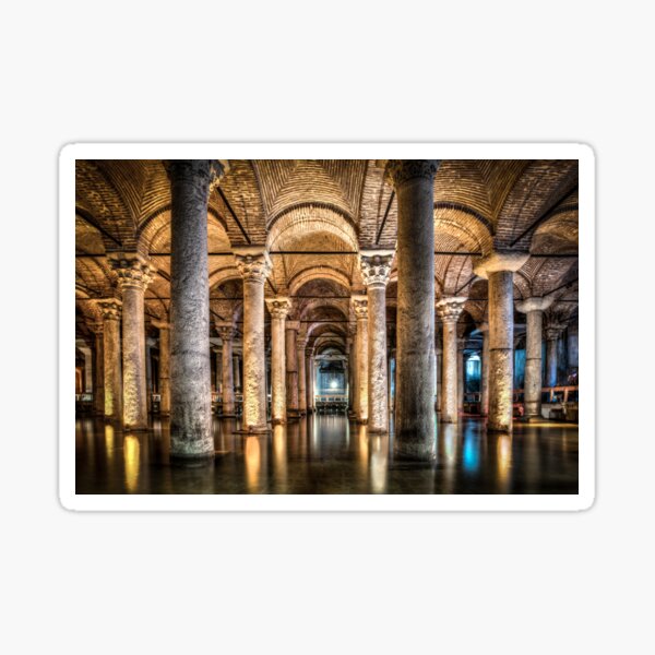 Sunken Palace or Basilica Cistern (Istanbul, Turkey) Pegatina