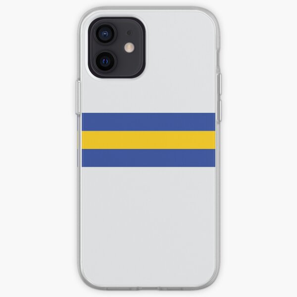 Leeds White Blue & Yellow Colours Bar Design iPhone Soft Case