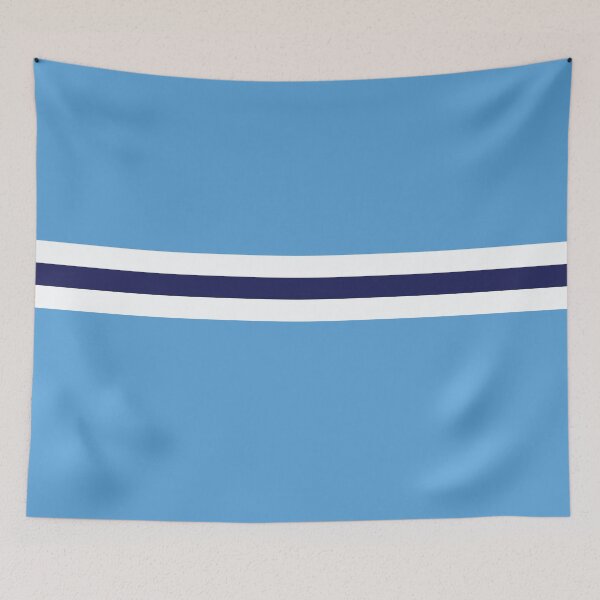 Item preview, Manchester City Blue White Navy Colours Bar Design designed and sold by Sporting Colour.