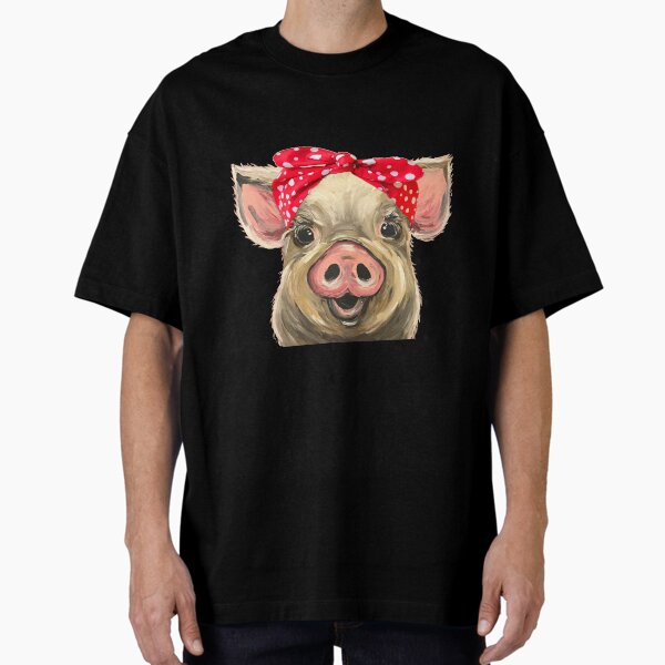 Pig With Bandana Caro T-Shirt. Awesome Gift For Holidays Pig With Bandana Caro T-Shirt. Awesome Gift For Holidays