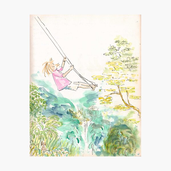 Girl on a swaing Photographic Print