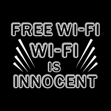 Artwork thumbnail, Free Wi Fi WiFi Is Innocent, Computer Tech, Computer Repair by Designs4Less