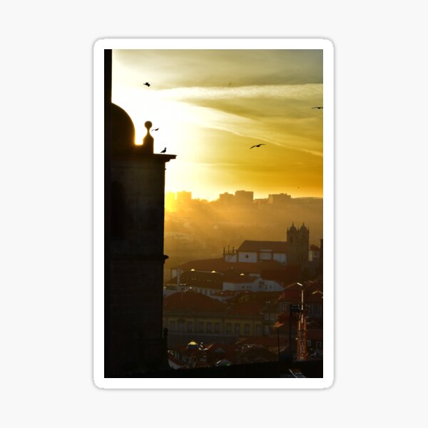 Porto in golden light Sticker