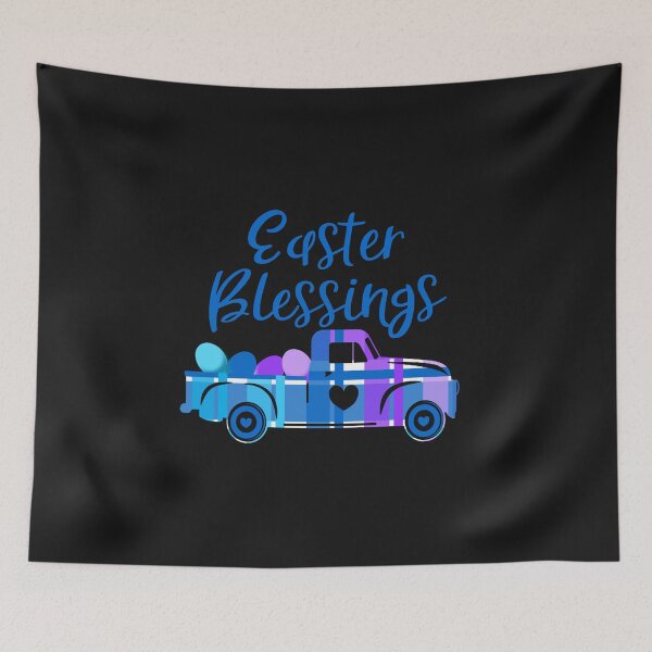 Item preview, Vintage Truck with Easter Eggs Easter Blessing Design designed and sold by Sapphire Star.