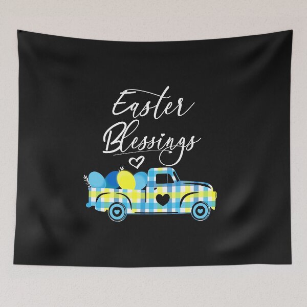 Item preview, Vintage Truck with Easter Eggs Easter Blessing Design designed and sold by Sapphire Star.