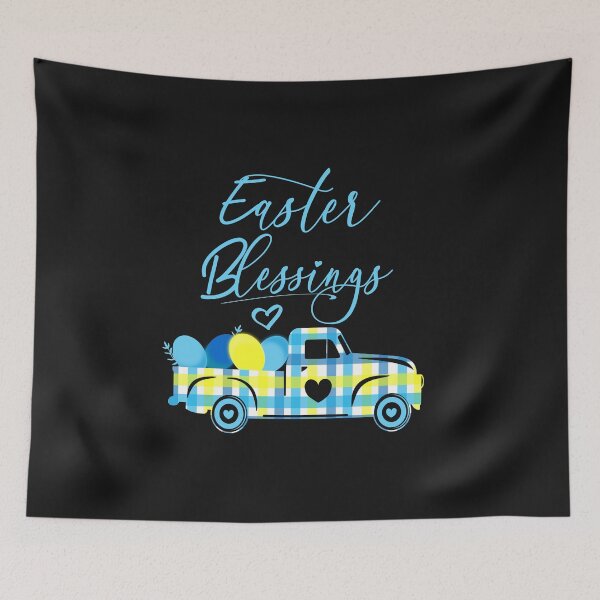 Item preview, Vintage Truck With Easter Eggs Easter Blessing Design designed and sold by Sapphire Star.
