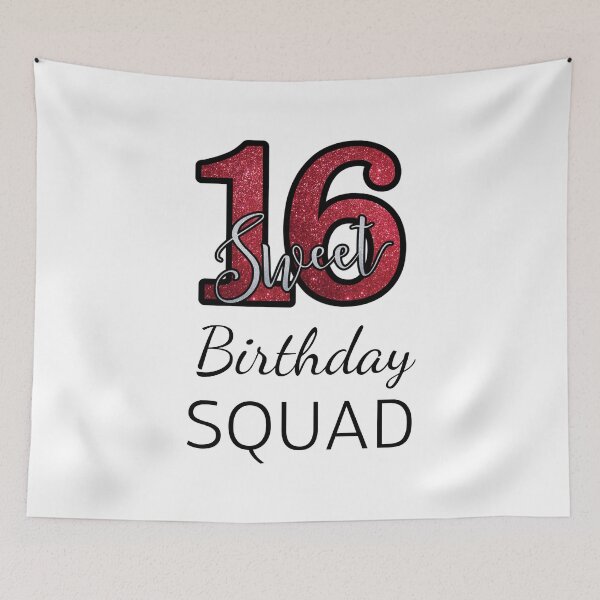 Item preview, Sweet 16 Birthday Squad Party Planning designed and sold by MagicSD Designs.