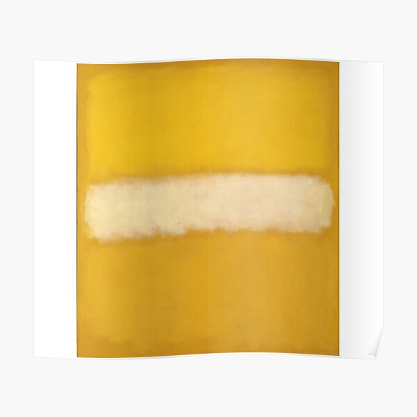 Mark Rothko Abstract Expressionist YELLOW and White Poster