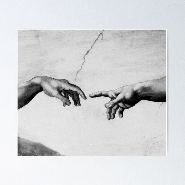 Hands Touching Wall Art for Sale