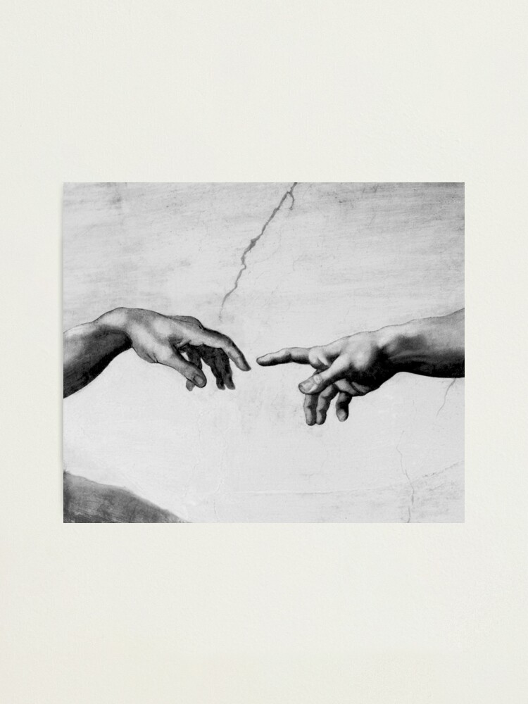 Impression photo « La création d'Adam Chapelle Sixtine touchant les