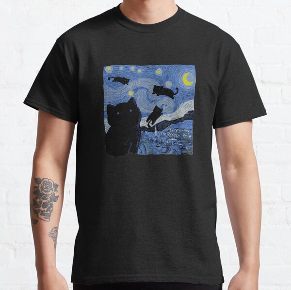 The Starry Cat Night Classic T-Shirt