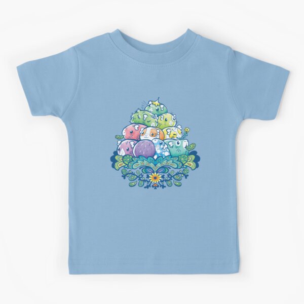 Vista previa del artículo con la obra «Blooming Piggy Pile en azul», diseñado y vendido por Paigekotalik.