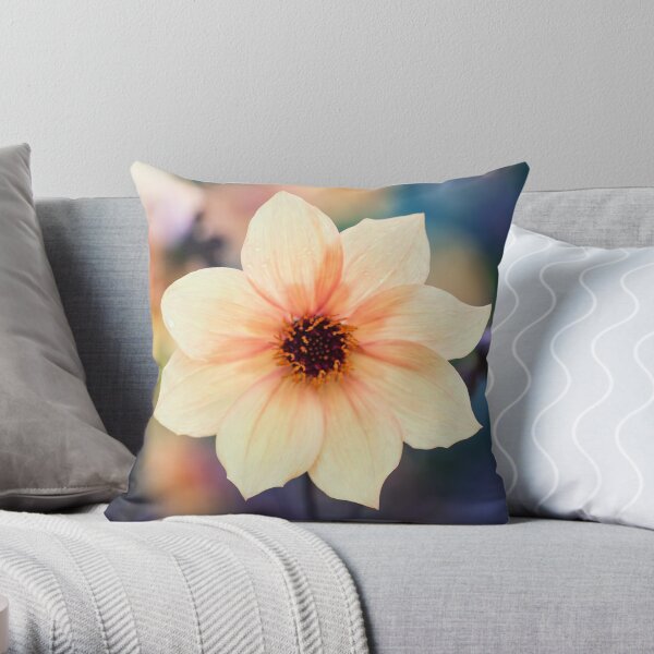 Yellow Summer Flower Throw Pillow