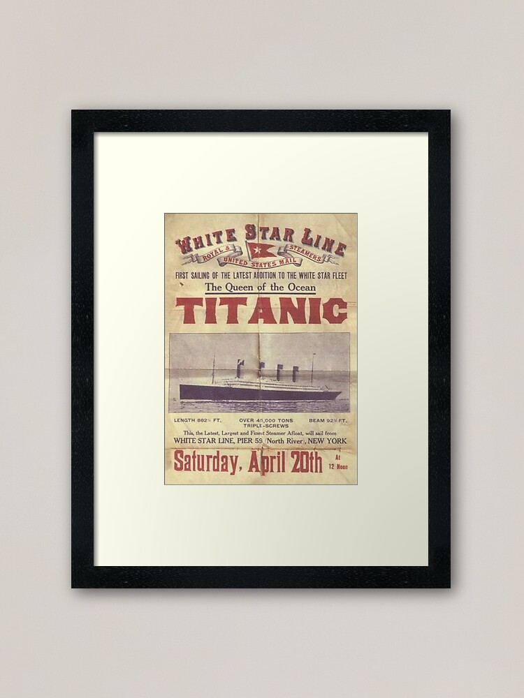 Alternate view of Titanic Poster Framed Art Print