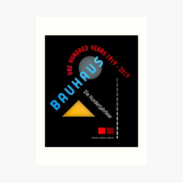 Bauhaus 100 Year Anniversary Poster Art Print