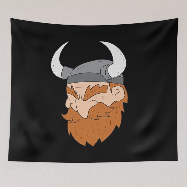 Item preview, Viking head, Barbarian, Scandinavia designed and sold by Mohja-Design.