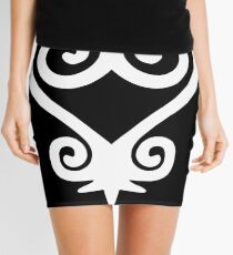 Sankofa White Afrocentric design African Adinkra Symbol Black Ghana Shirt Mini Skirt