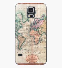 Vintage World Map 1801 Case/Skin for Samsung Galaxy