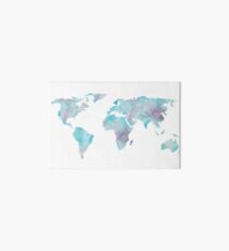 Lámina rígida Mapa del mundo océano azul acuarela