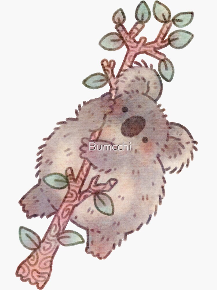 Chubby Koala on a Tree - Australian Wildlife by Bumcchi