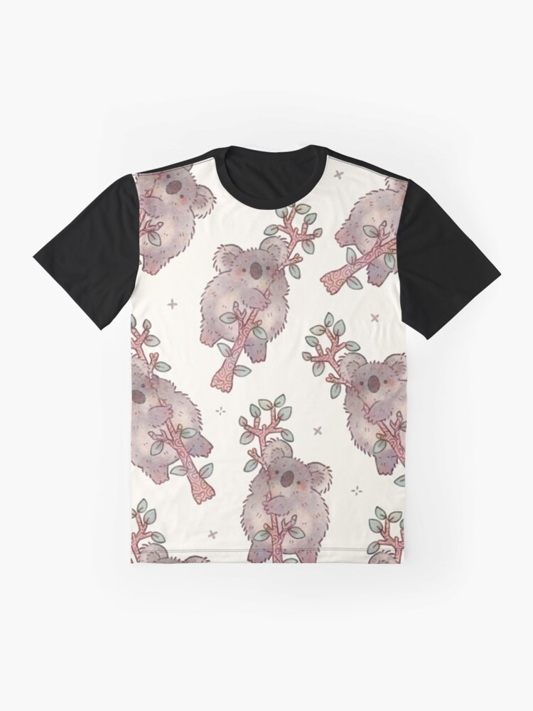 Alternate view of Chubby Koala on a Tree - Australian Wildlife Graphic T-Shirt