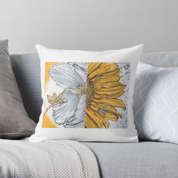 The Dragonfly and the Snail Throw Pillow