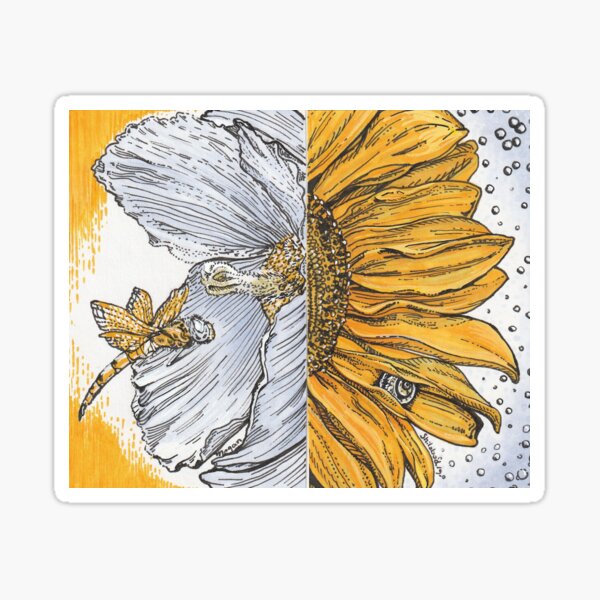 The Dragonfly and the Snail Sticker