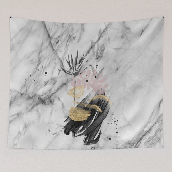 Item preview, Abstract botanical blush marble designed and sold by peggieprints.