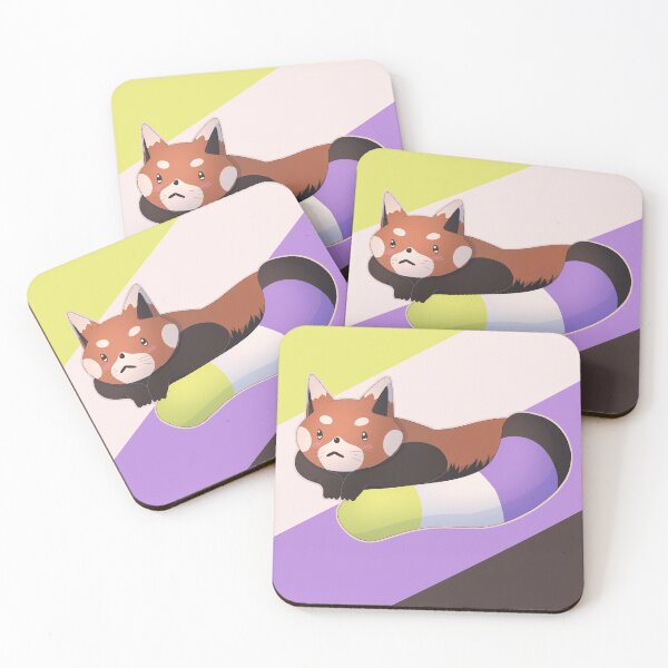 Item preview, Non-Binary Pride Red Panda designed and sold by celestialuka.