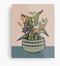 Cheeky Modern Botanical Metal Print