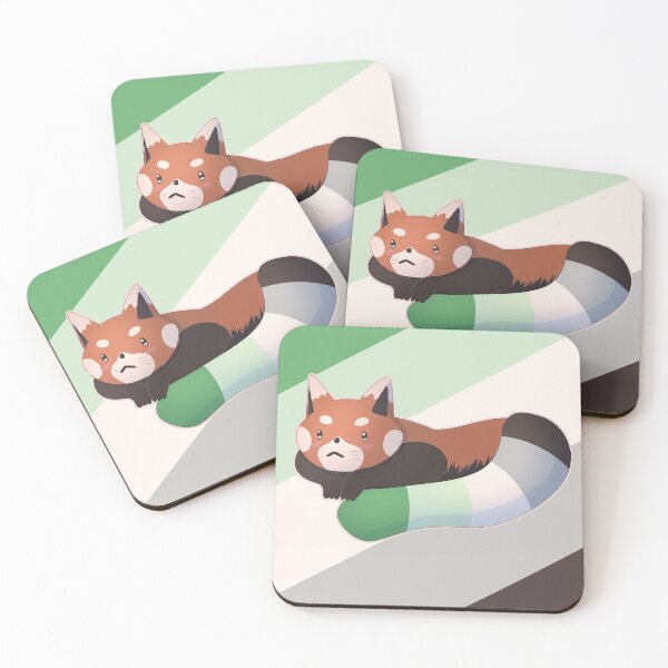 Item preview, Aromantic Pride Red Panda designed and sold by celestialuka.
