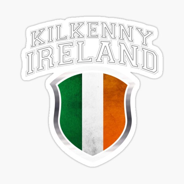 Killkenny Ireland With Distressed Irish Flag Crest Sticker For Sale killkenny-ireland-with-distressed-irish-flag-crest-sticker-for-sale
