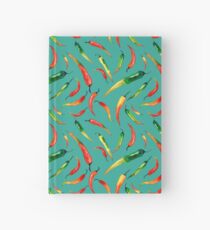 - Chilli pattern (turquoise) - Hardcover Journal
