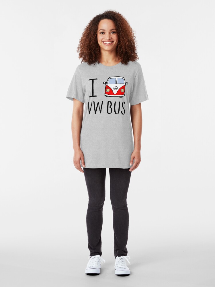 Vista alternativa de Camiseta ajustada I Love VW Bus