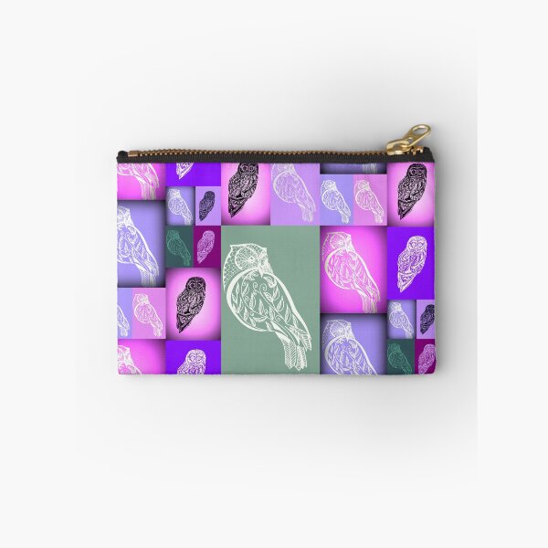 Item preview, Owl prints - abstract owl art in purple and green designed and sold by cathyartist.