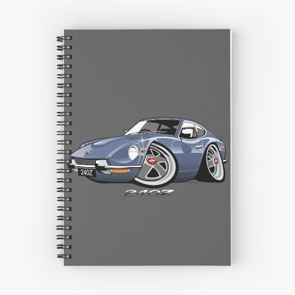 Item preview, Datsun 240Z caricature blue designed and sold by car2oonz.