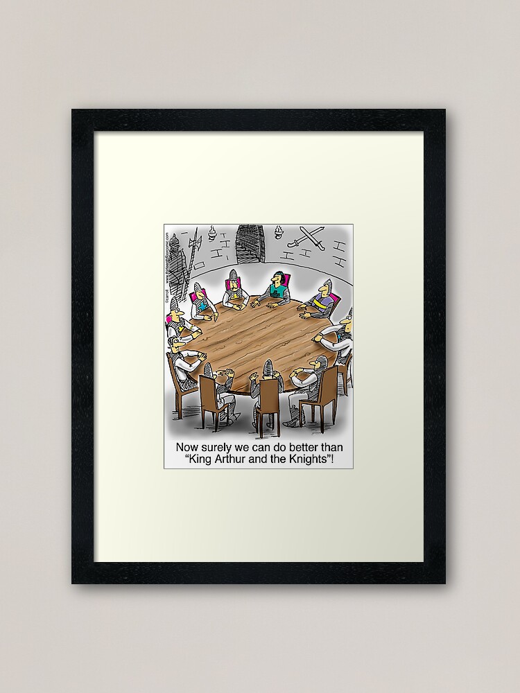 Thumbnail 1 of 7, Framed Art Print, King Arthur and the Knights of the Round Table designed and sold by 13thfloorcomic.