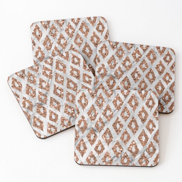 Item preview, Rose gold art deco ikat designed and sold by peggieprints.