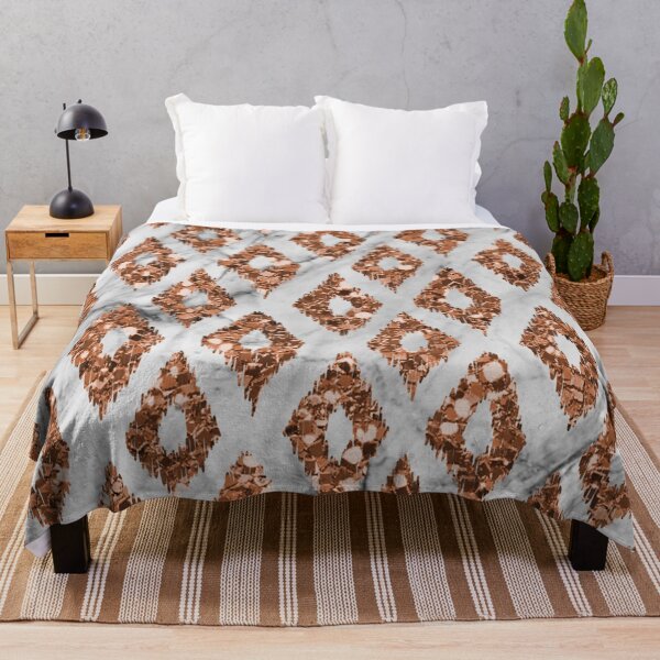Item preview, Rose gold art deco ikat designed and sold by peggieprints.
